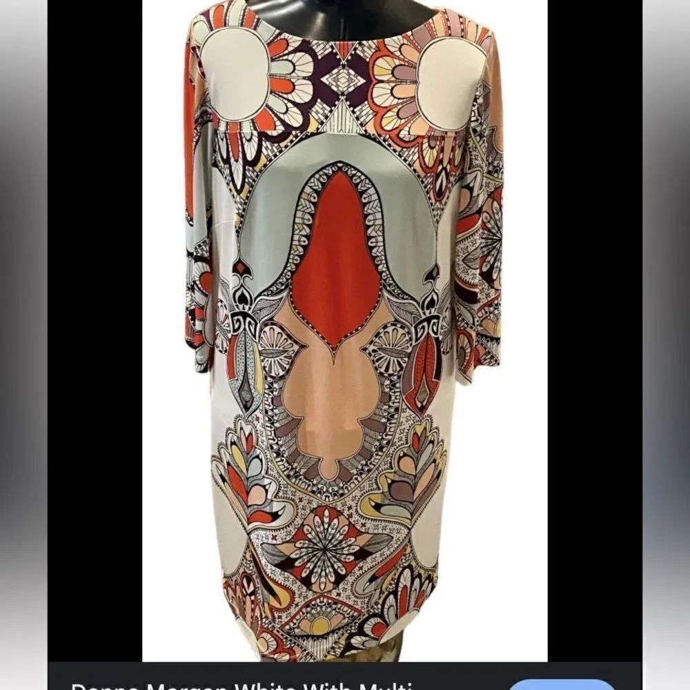 Donna Morgan Multicolor Pattern Shift Dress Size 6